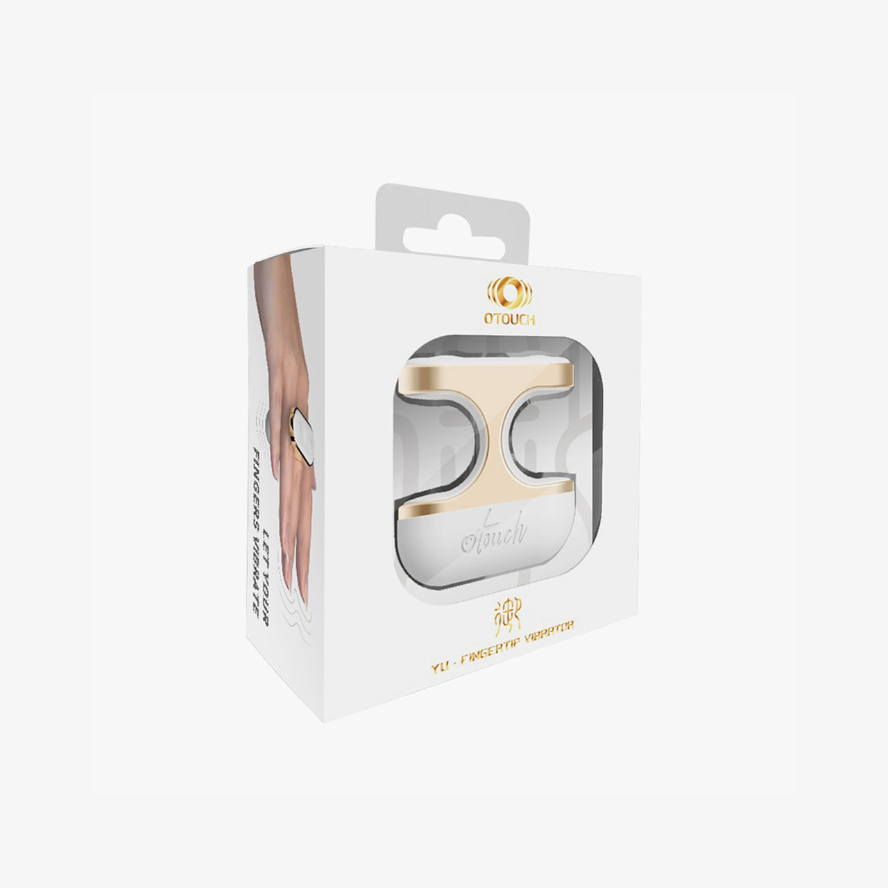 OTOUCH YU finger vibrator with its transparent storage box packaging