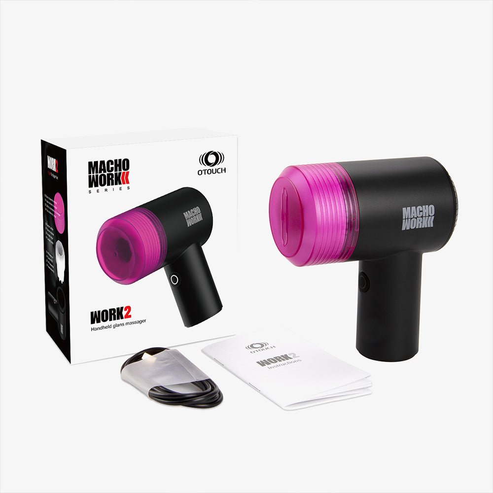 MACHO WORK product packaging box with device and included accessories